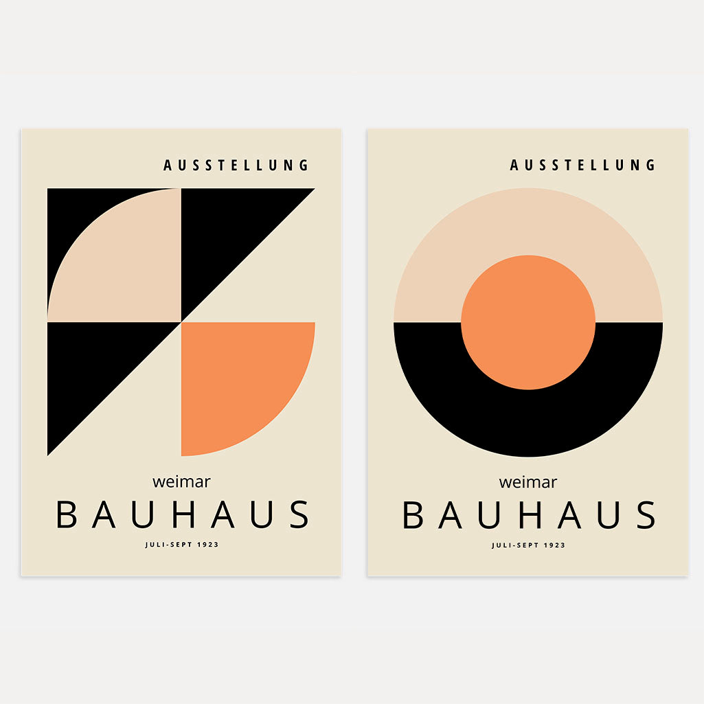 Bauhaus Terracotta – Set van 2 posters