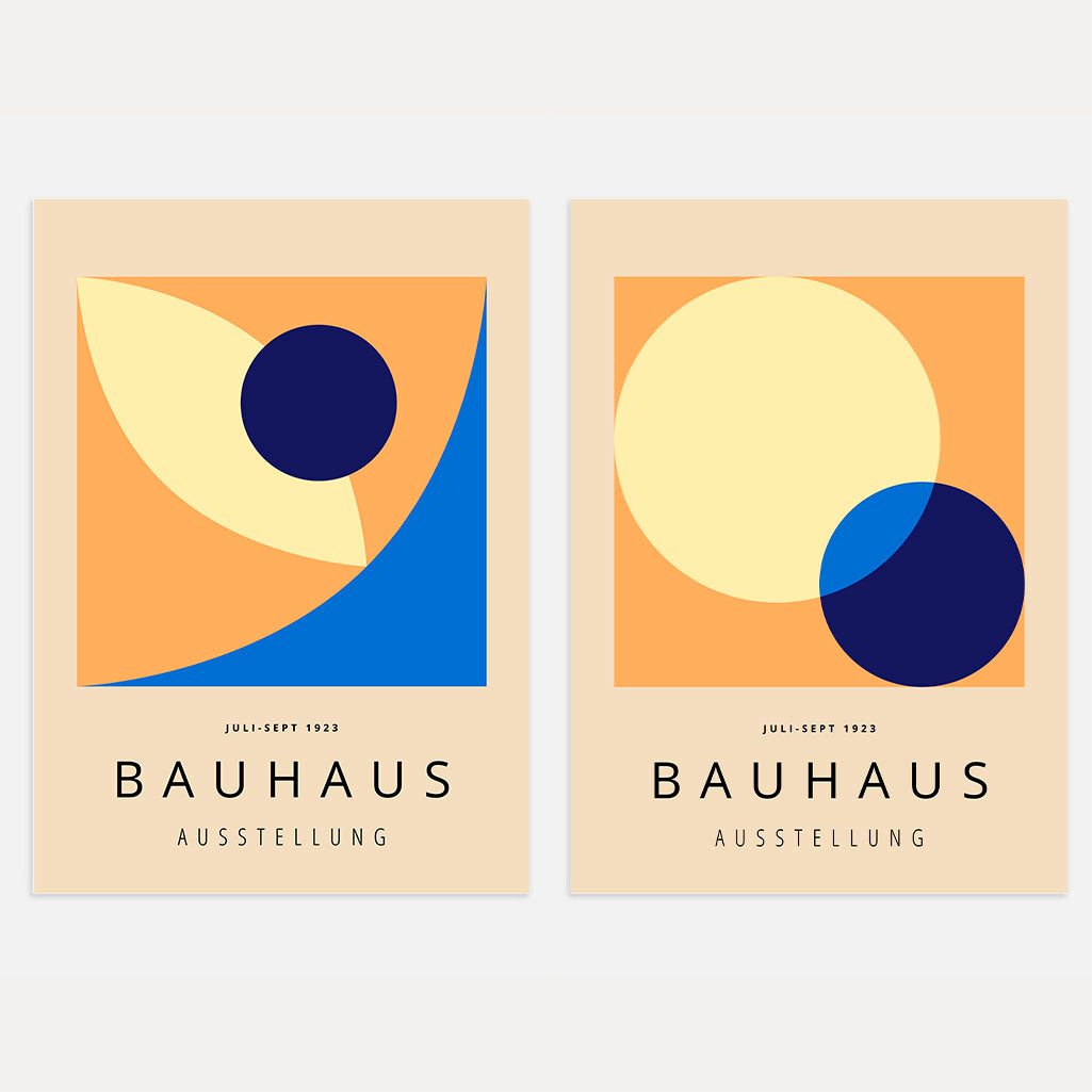 Bauhaus Cirkels – Set van 2 posters