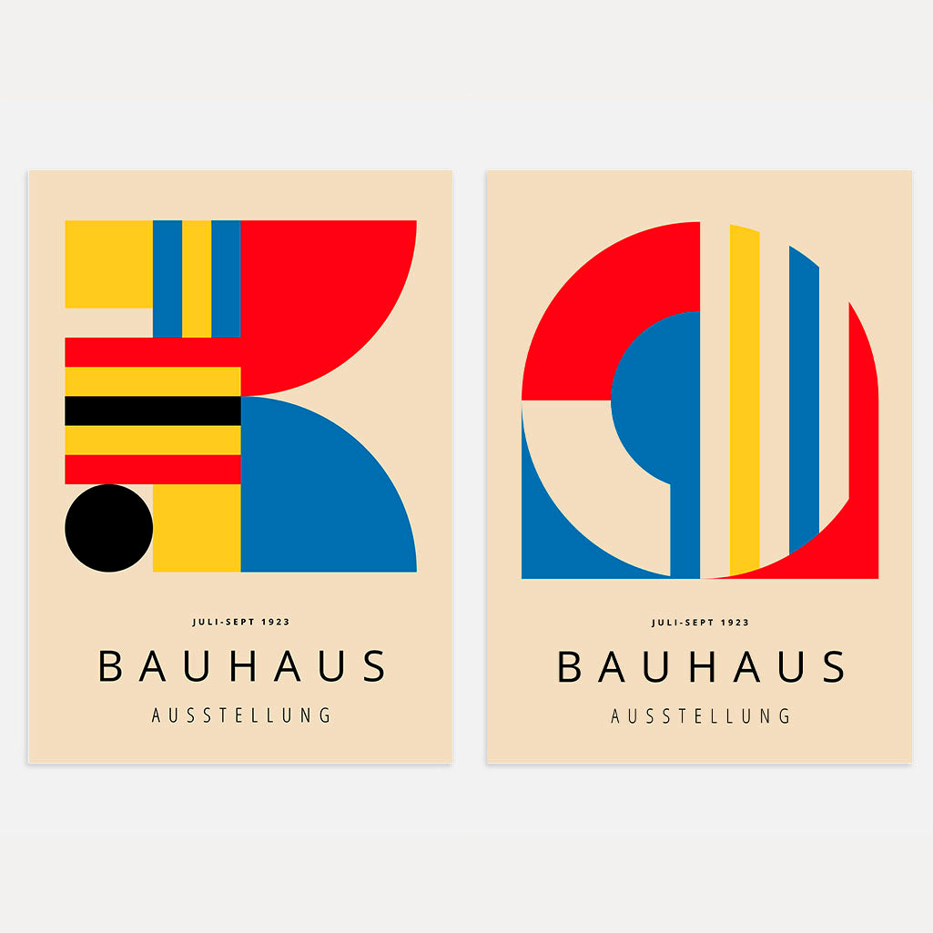 Bauhaus Primaire kleuren – Set van 2 posters