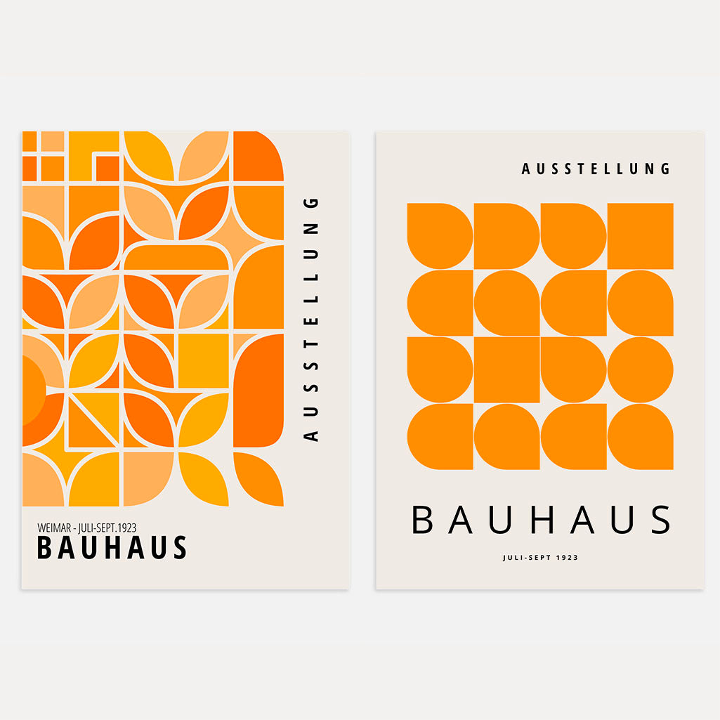 Bauhaus Oranje – Set van 2 posters