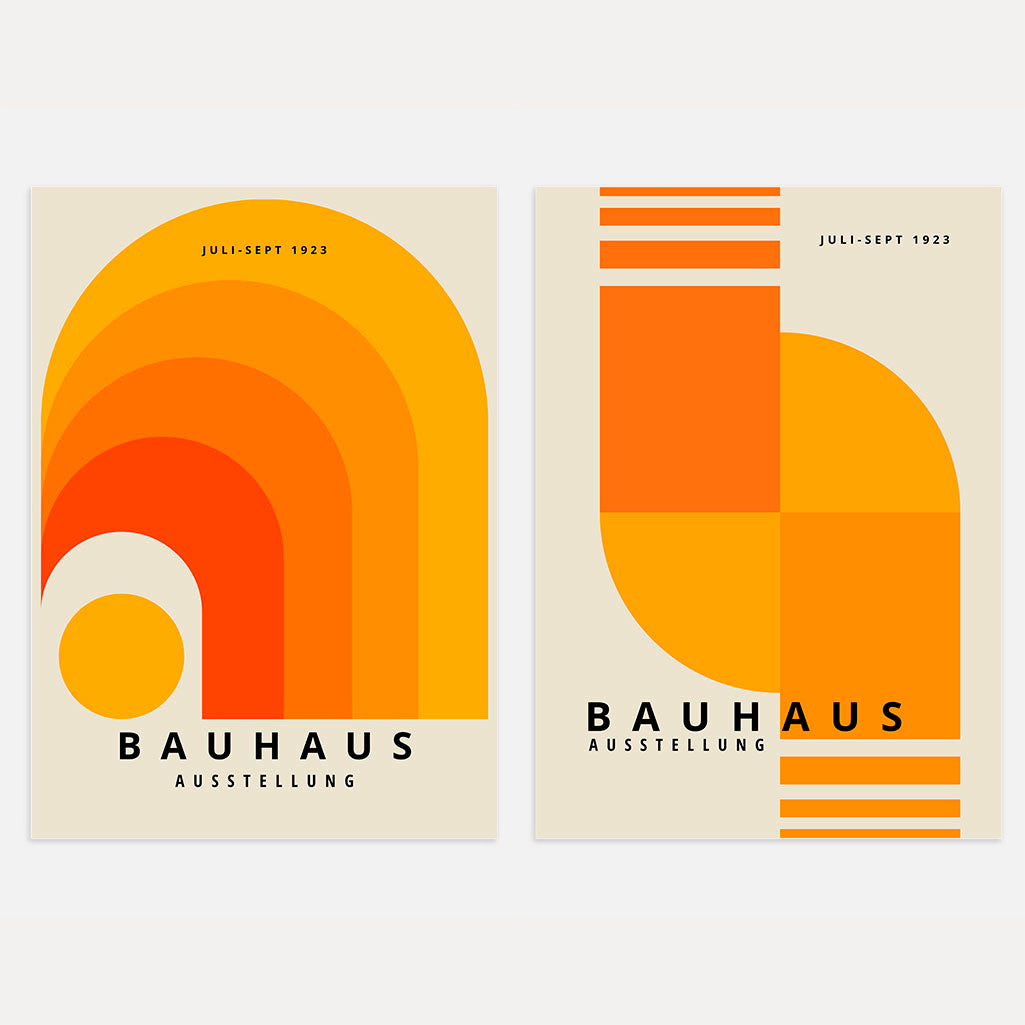 Bauhaus Oranje Energie – Set Van 2 Posters