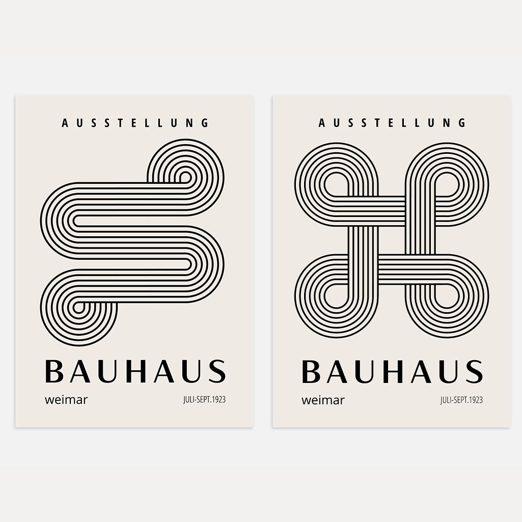Bauhaus Lijnen – Set van 2 posters