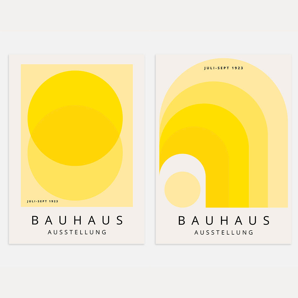 Bauhaus Geel Straling – Set van 2 posters
