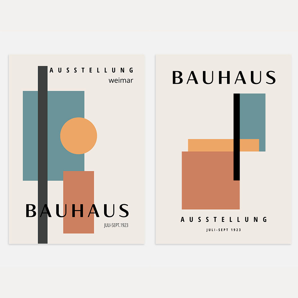 Bauhaus Kleurvormen – Set van 2 posters