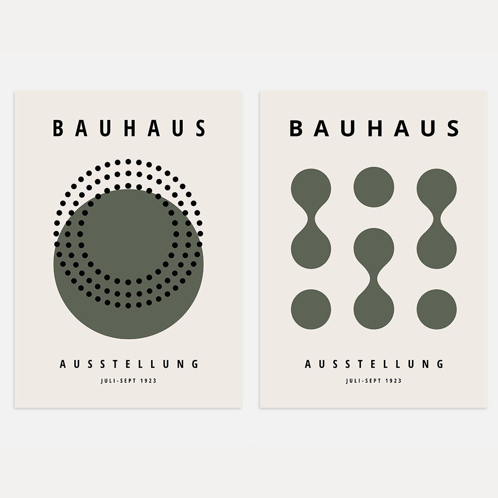 Bauhaus Olijfvormen – Set Van 2 Posters
