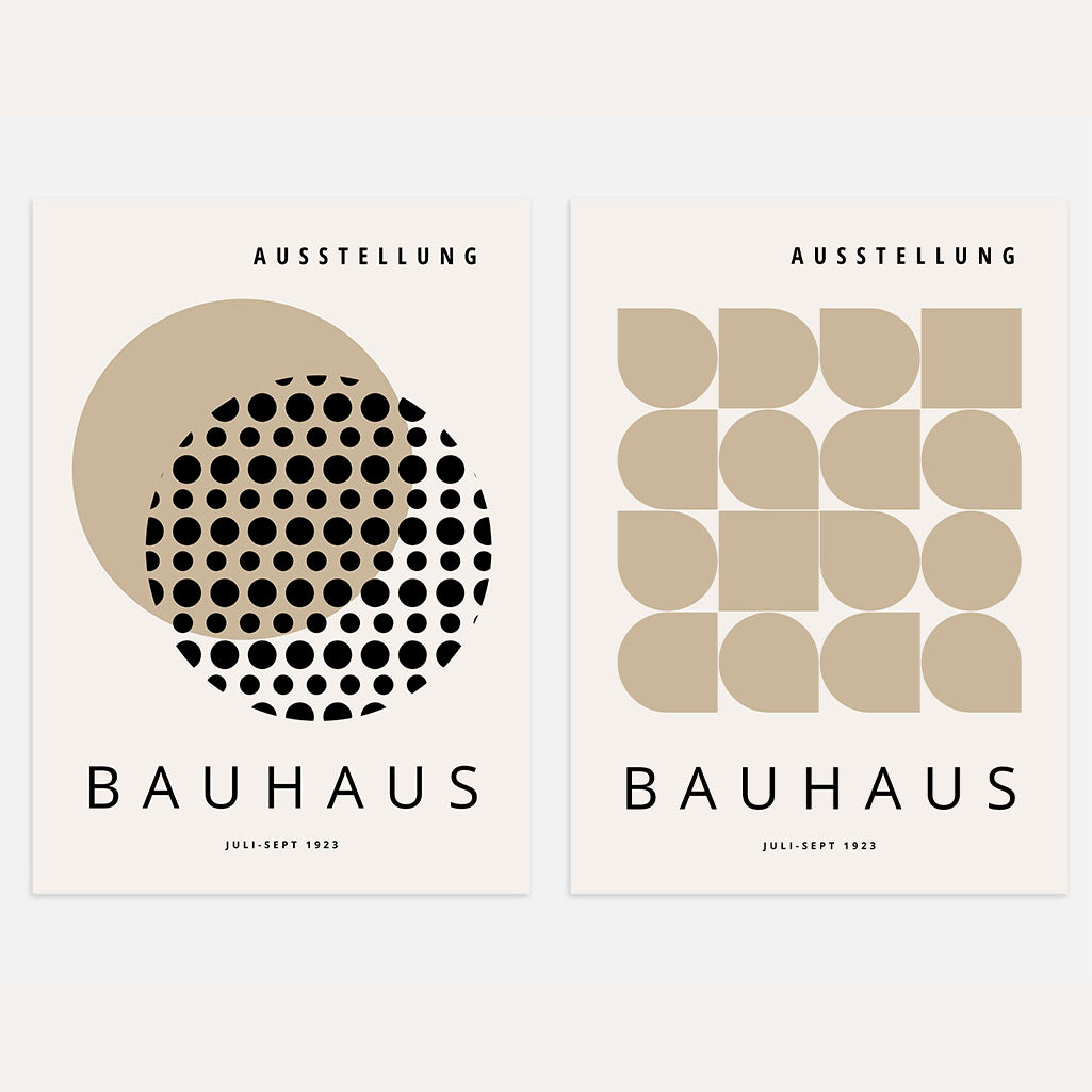 Bauhaus Lichtbeige – Set van 2 posters