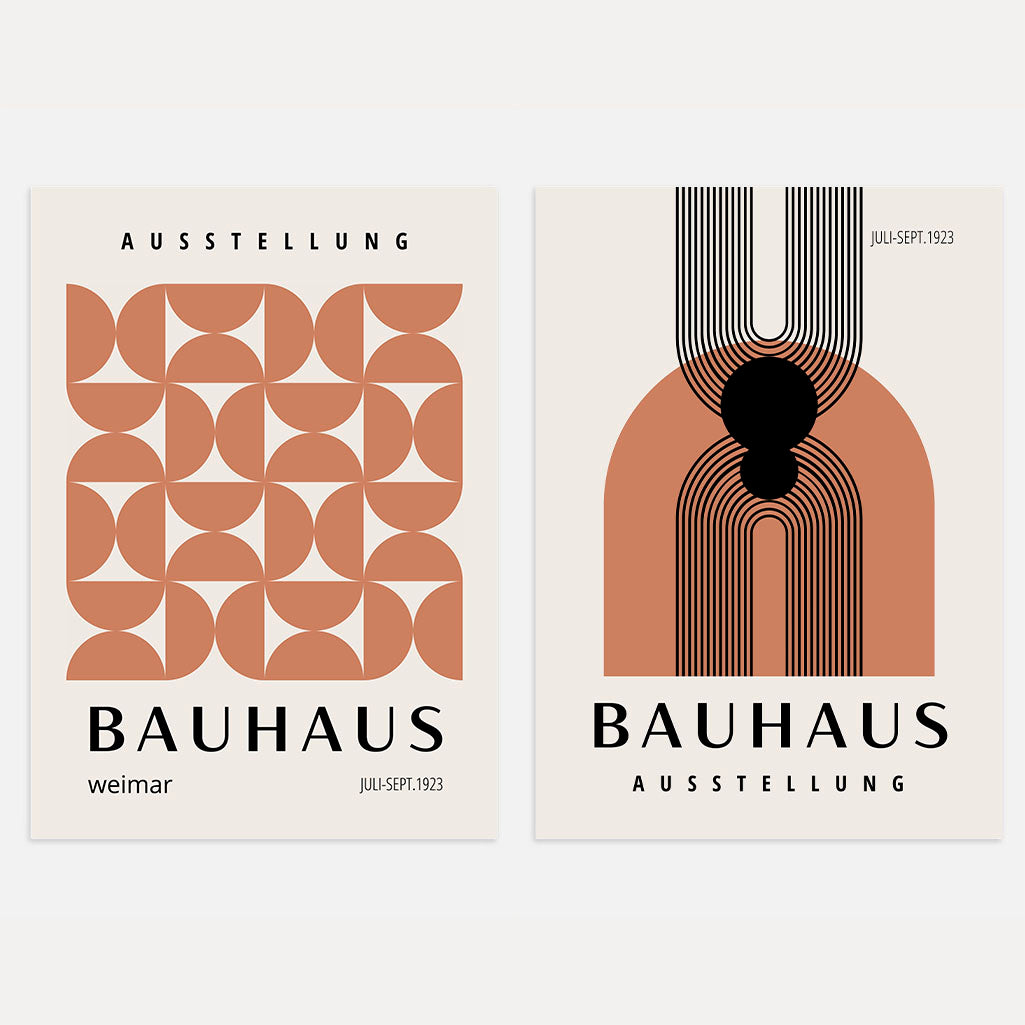 Bauhaus Geometrisch Duo – Set van 2 posters