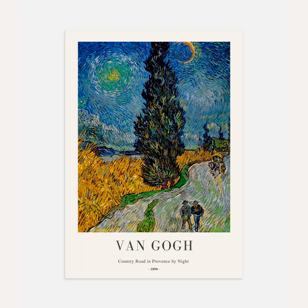 Vincent van Gogh Poster – Landweg in de Provence bij nacht