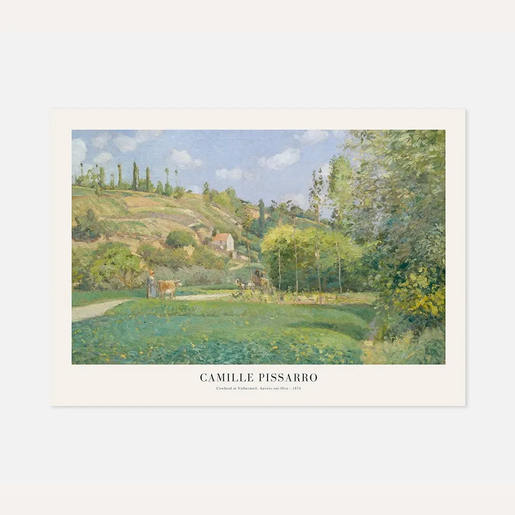 Camille Pissarro – Koehoedster in Valhermeil Poster
