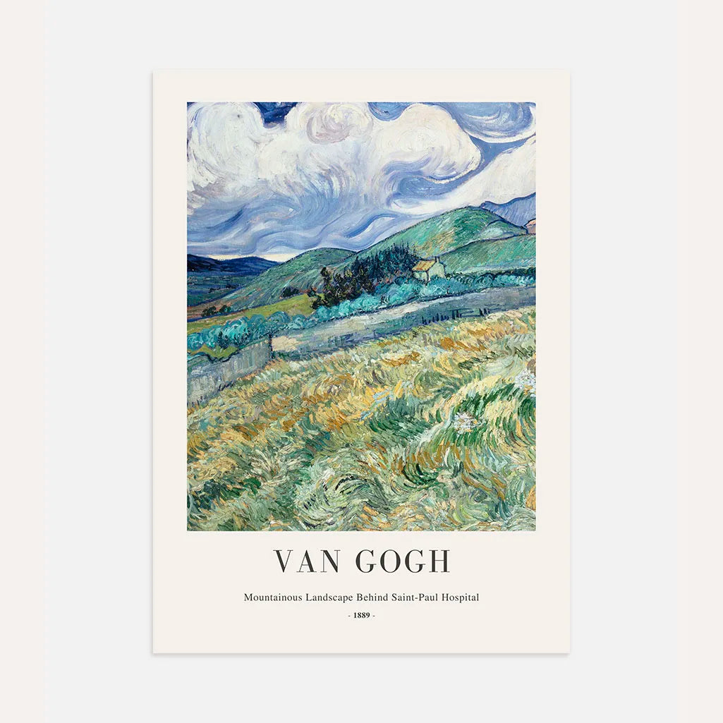 Vincent van Gogh Poster – Berglandschap achter het ziekenhuis Saint-Paul