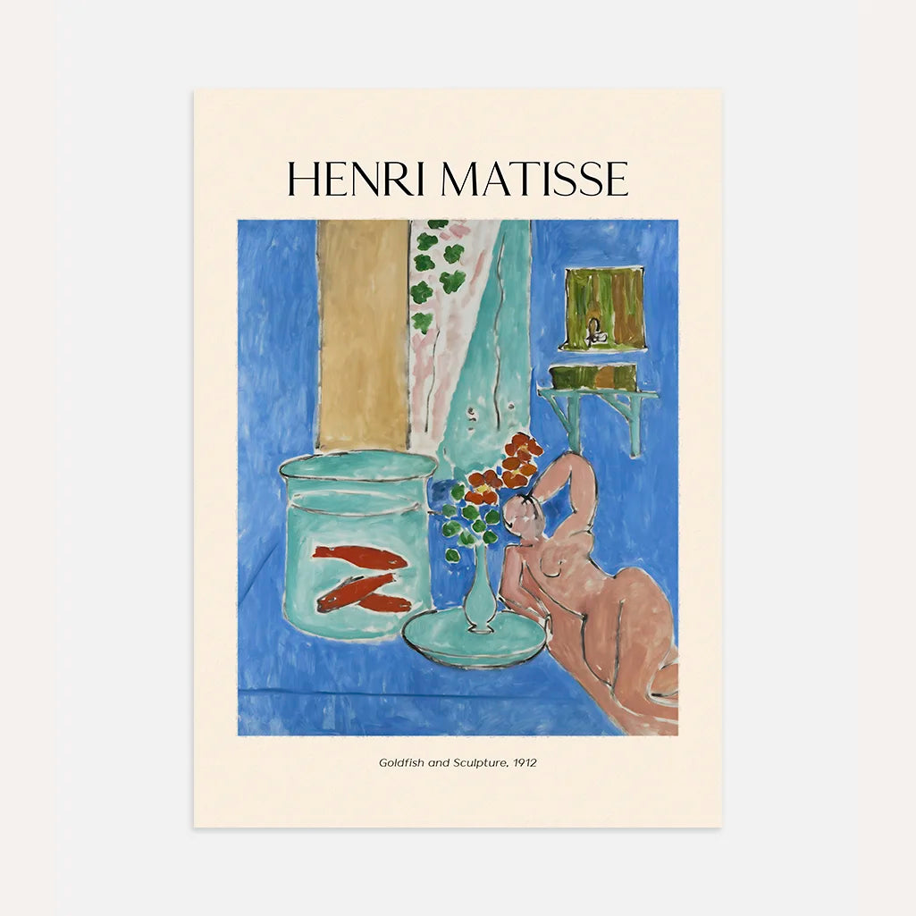Henri Matisse Poster – Goudvissen en sculptuur
