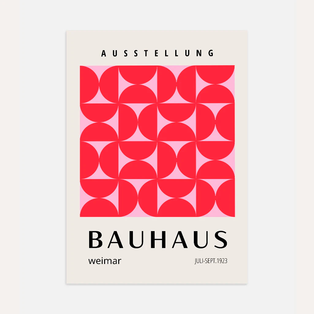 Bauhaus Rood Roze Poster
