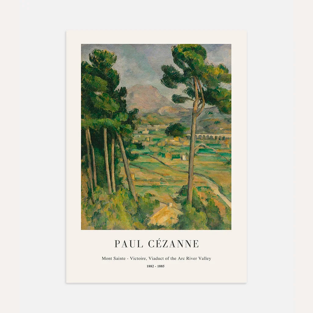 Paul Cézanne – viaduct in de vallei van de Arc Poster