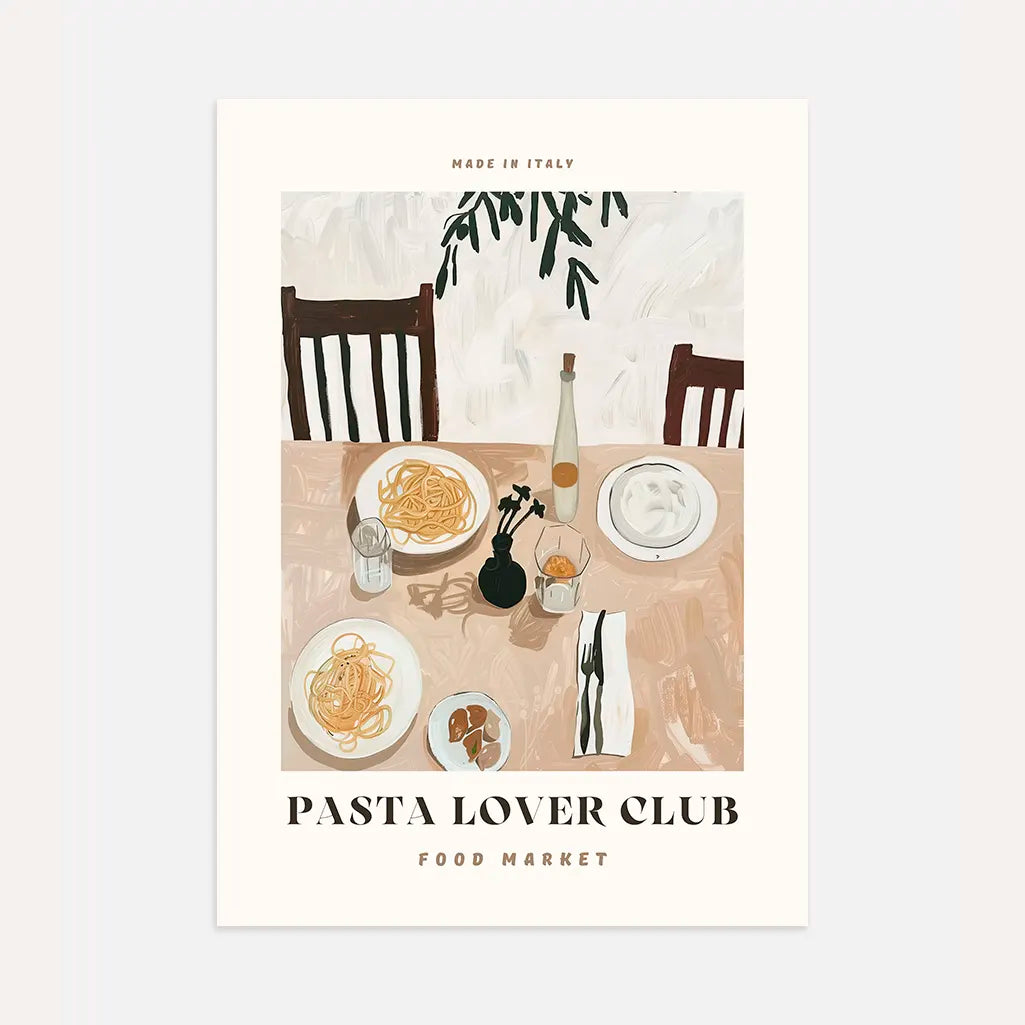 Poster met Italiaanse Pasta