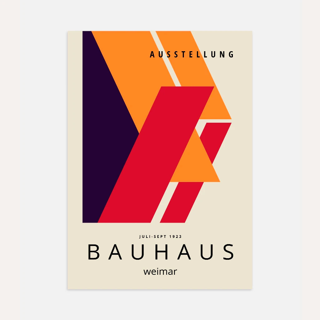 Bauhaus Rood Diepte Poster