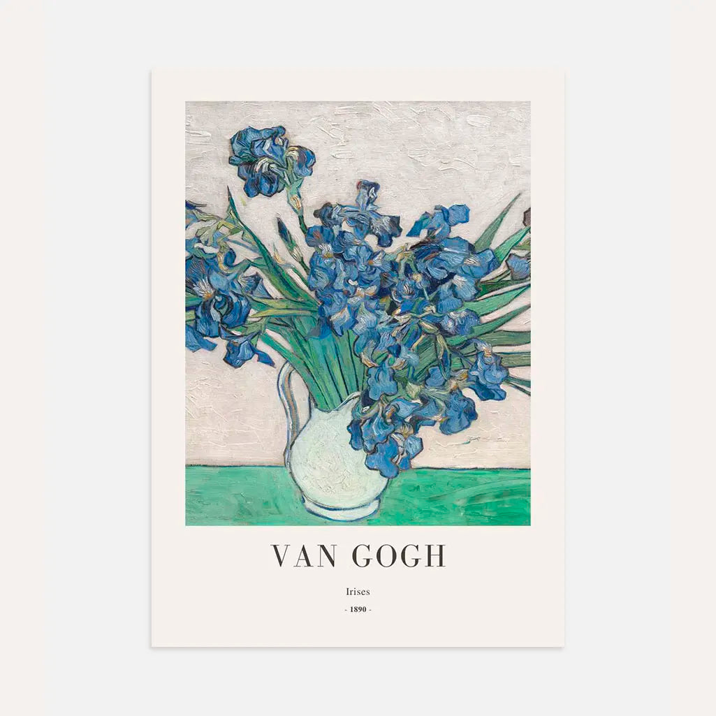 Vincent van Gogh – Blauwe irissen in een vaas Poster