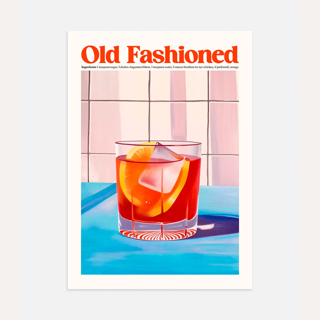 Old Fashioned illustratie poster