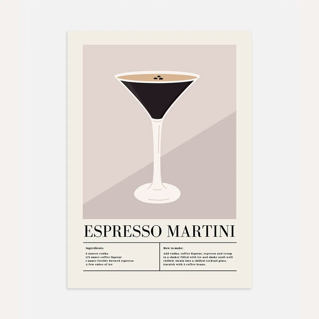 Espresso Martini poster illustratie