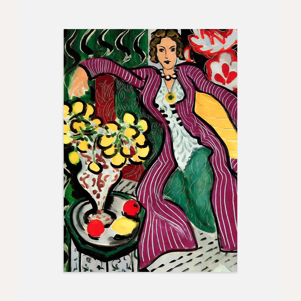 Henri Matisse Poster – Vrouw in paarse mantel
