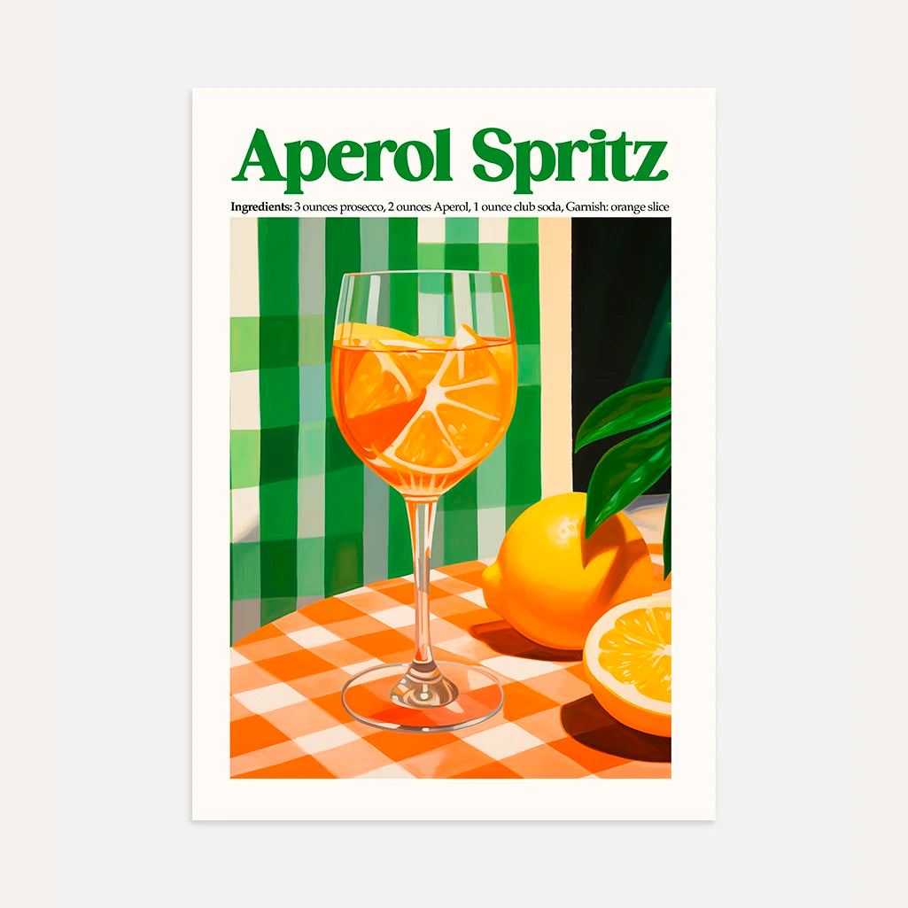 Aperol Spritz Citruskleuren poster