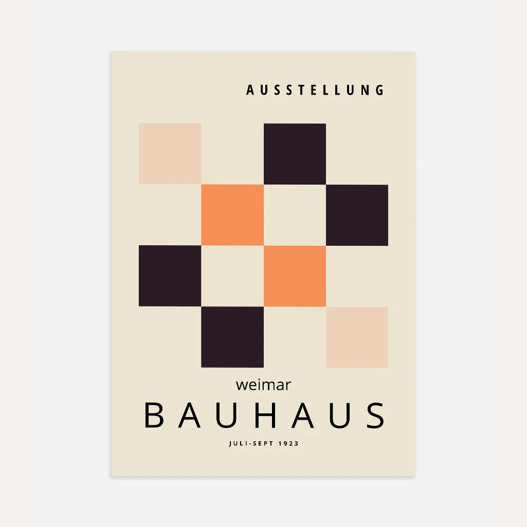 Bauhaus Vierkanten Raster Poster