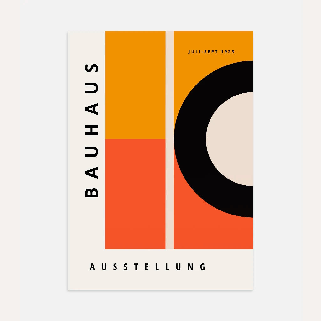 Bauhaus Oranje Ritme Poster