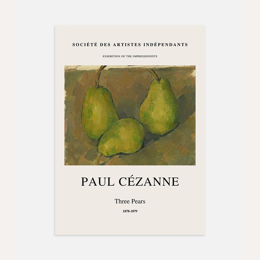 Paul Cézanne Three Pears Poster