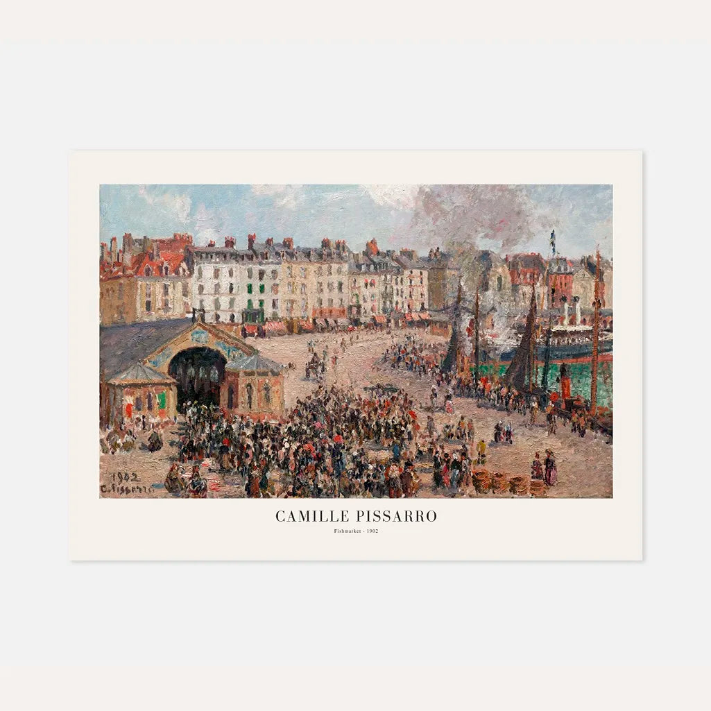 Camille Pissarro – Vismarkt Poster