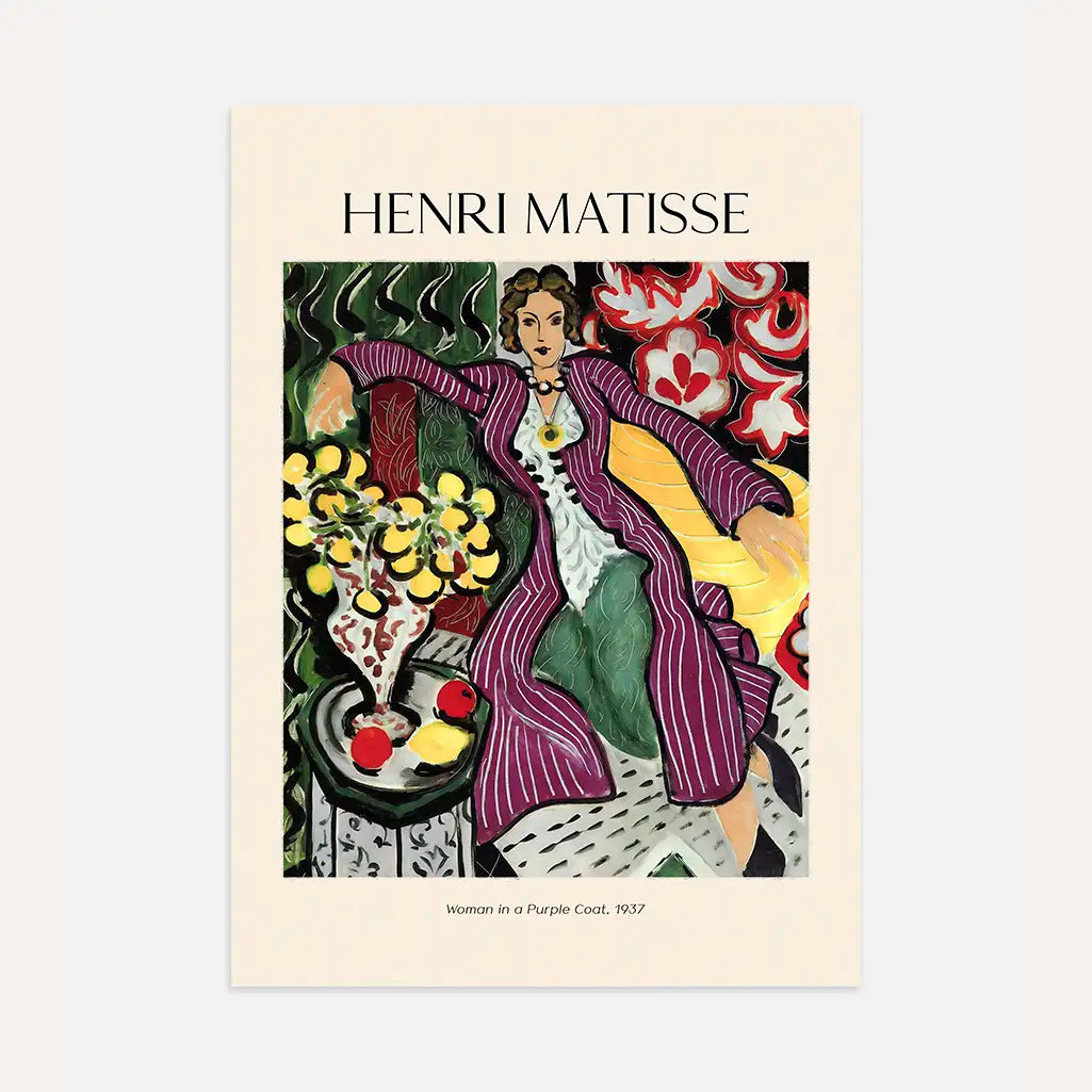 Henri Matisse Poster – Vrouw in een paarse jas