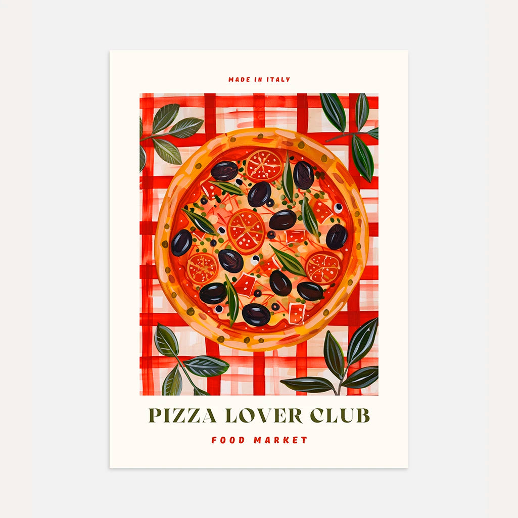 Pizza illustratie Poster