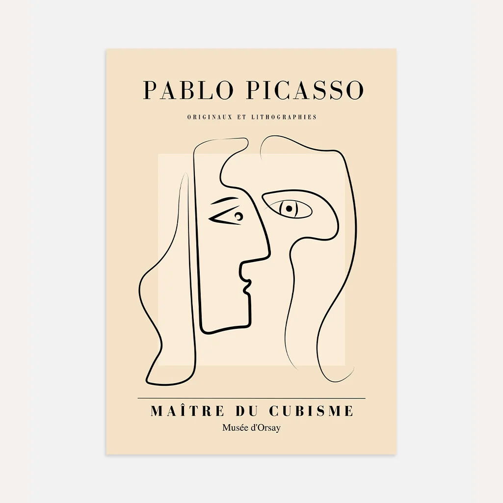 Door Pablo Picasso geïnspireerde poster – Dialoog van de ziel