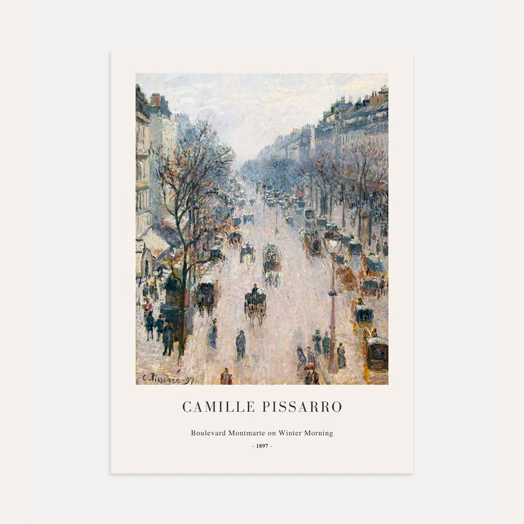 Camille Pissarro – Boulevard Montmartre, winterochtend Poster