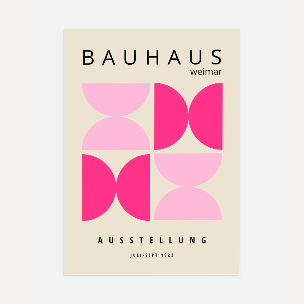 Bauhaus Roze Accent Poster