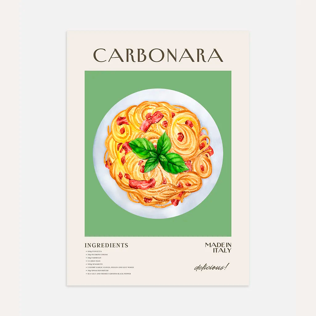 Pasta Carbonara Poster
