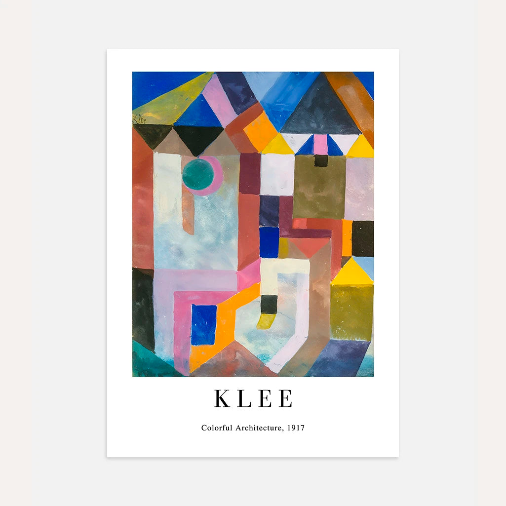 Paul Klee Poster – Kleurrijke architectuur