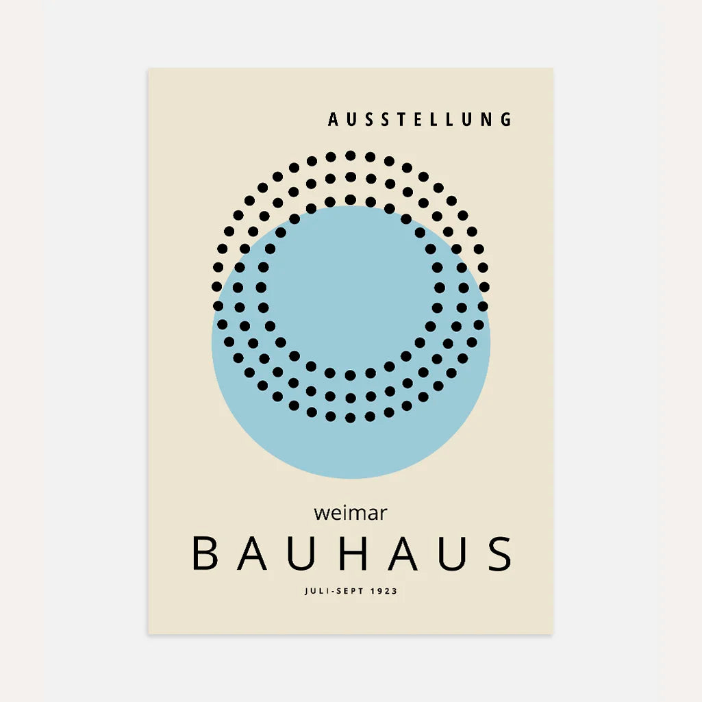 Bauhaus Zachtblauw Rustig Poster