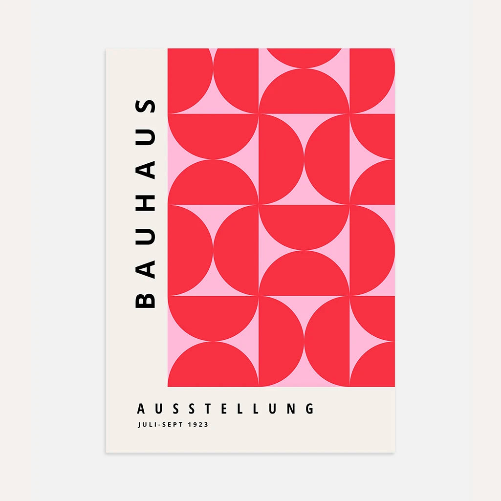 Bauhaus Rode Symmetrie Ritme Poster