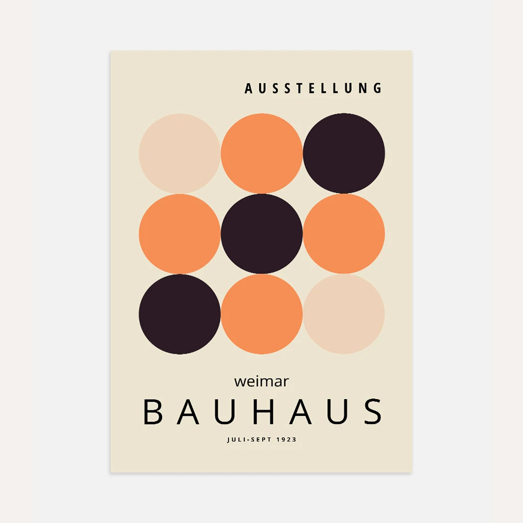 Bauhaus Cirkels Rust Poster