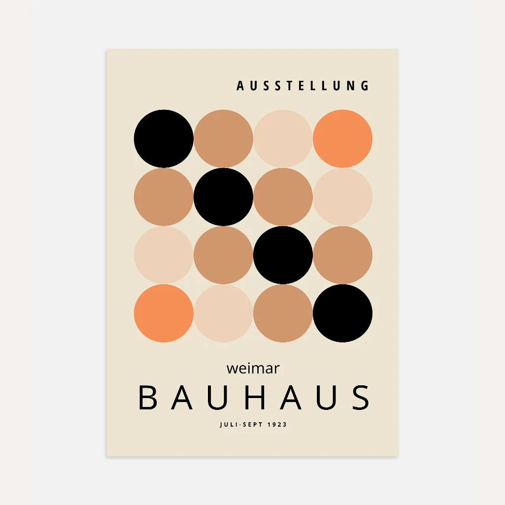 Bauhaus Beige Rust Poster
