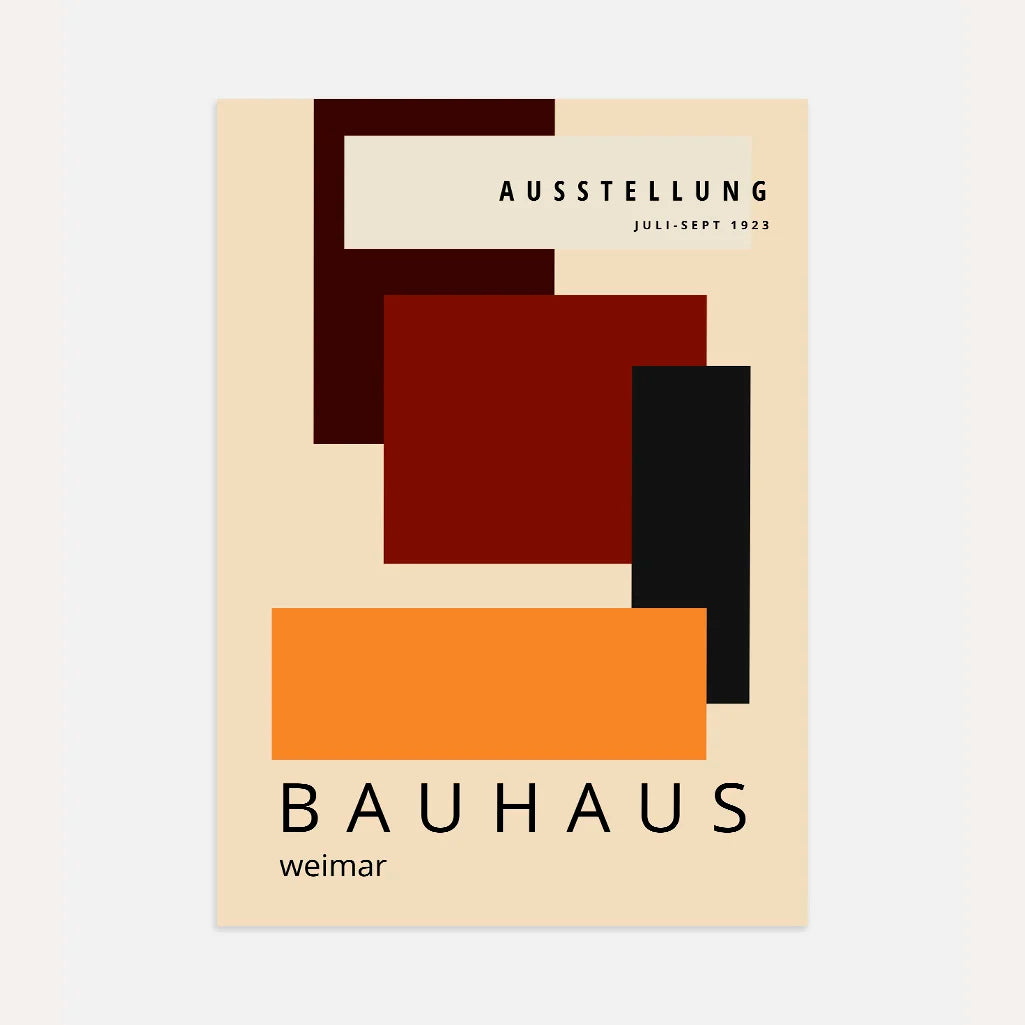 Bauhaus Oranje Diepte Poster