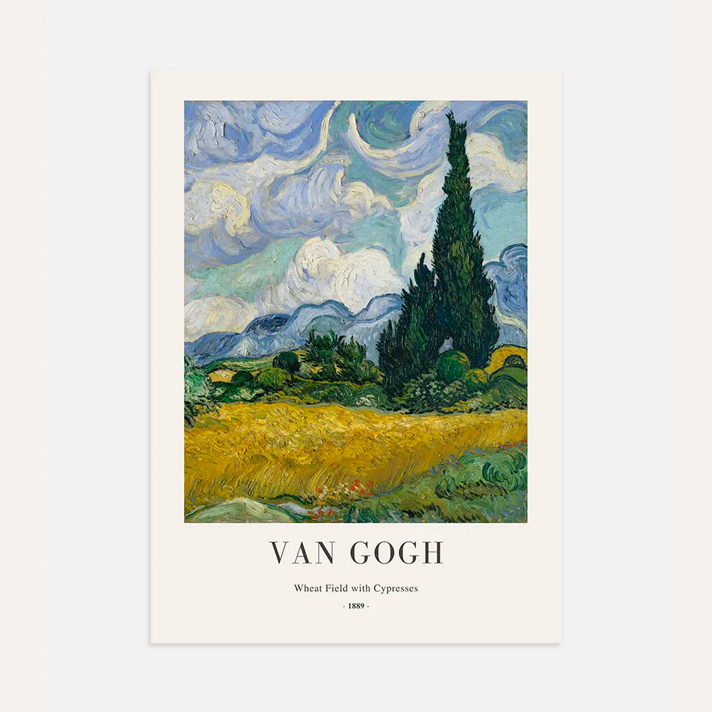 Vincent van Gogh Poster – Korenveld met cipressen