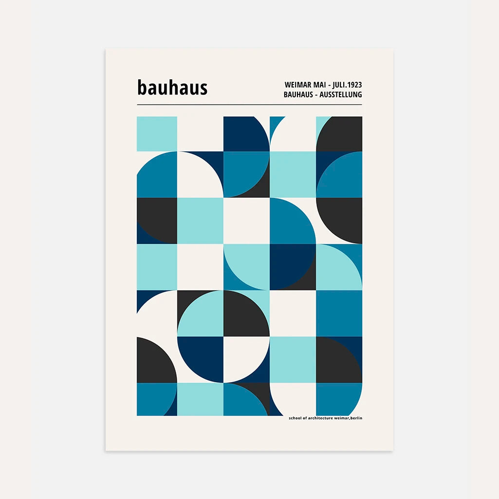 Bauhaus Blauwe Orde Poster