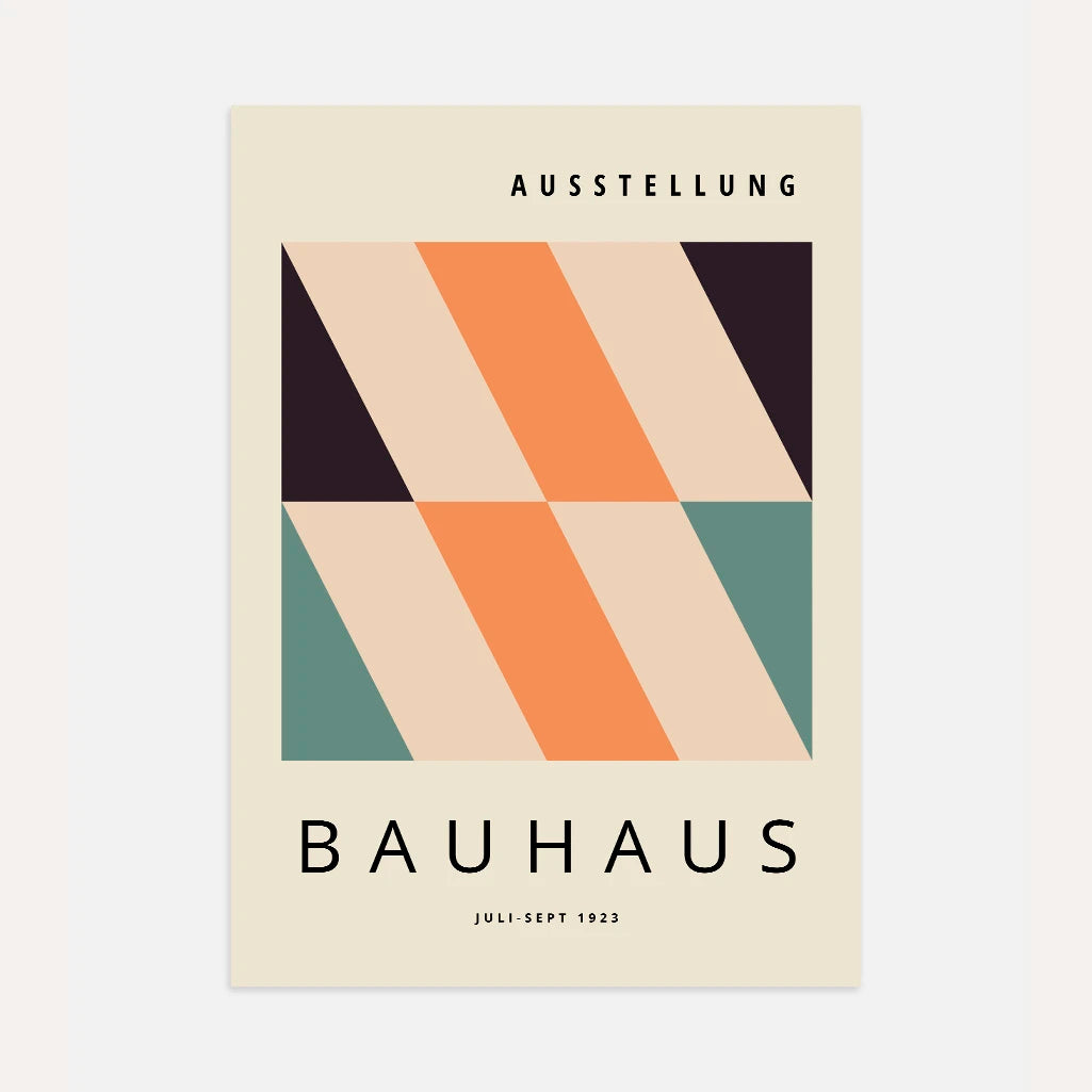Bauhaus Diagonale Strepen Poster