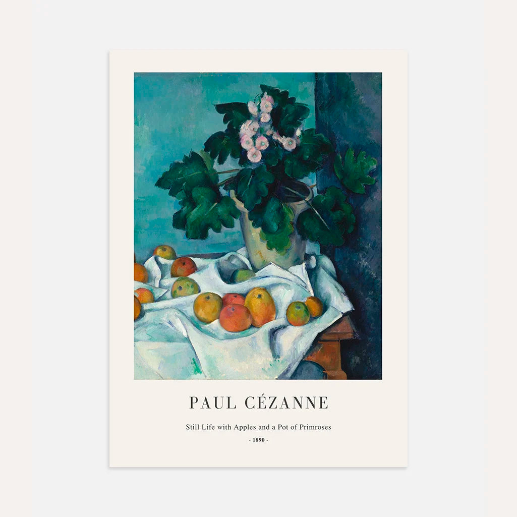 Cézanne Apples and Primroses Poster