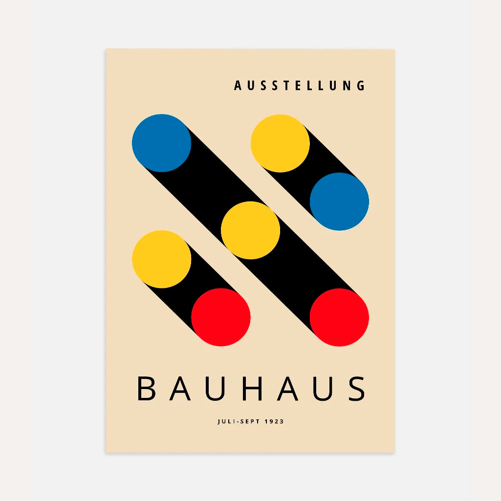 Bauhaus Schaduw Cirkels Poster