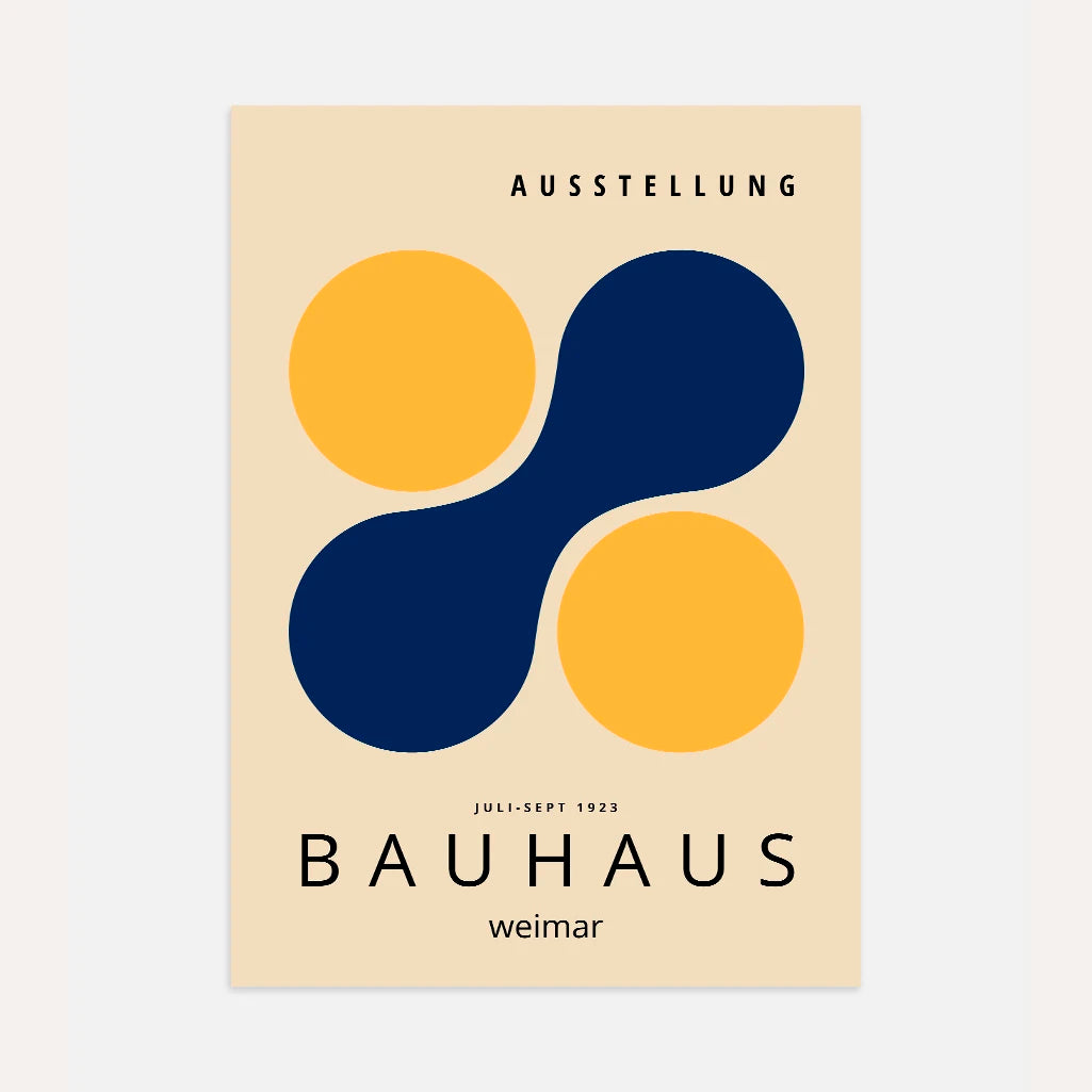 Bauhaus Gele Cirkels Poster