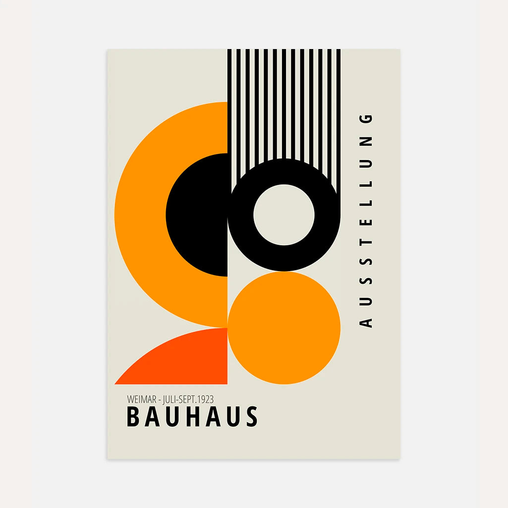 Bauhaus Oranje Vormen Poster