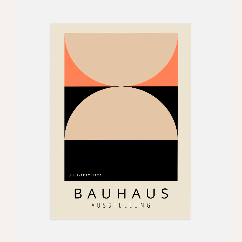 Bauhaus Beige Accent Poster