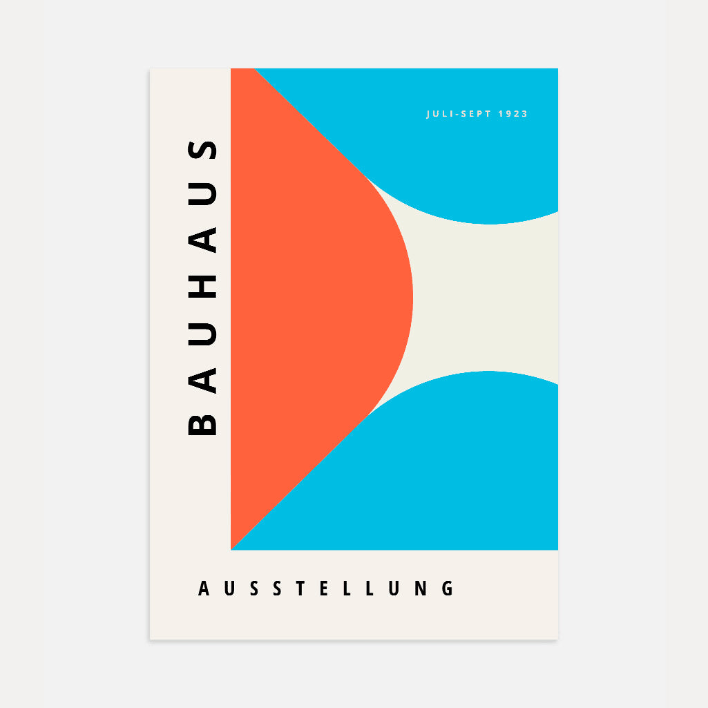 Bauhaus Blauwrood Accent Poster