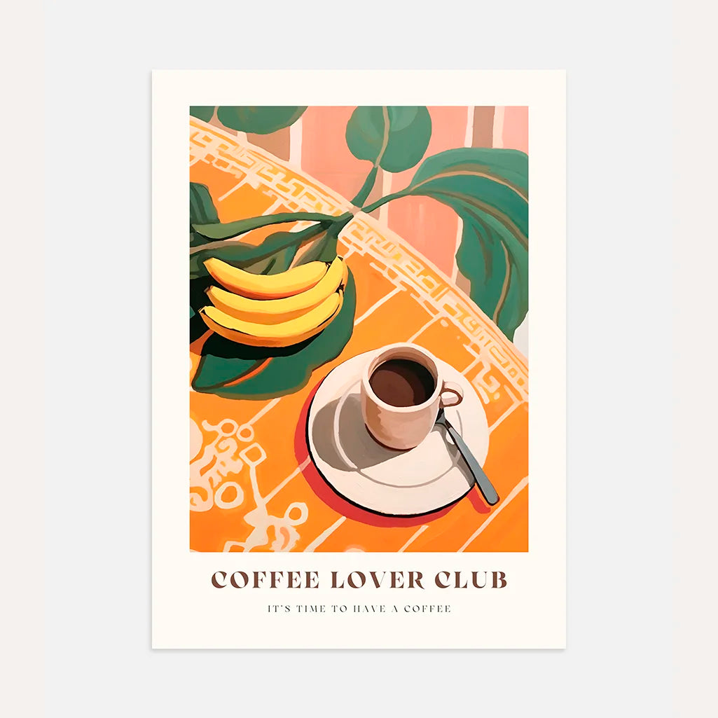Koffie Bananen Poster